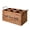 Speakeasy, variant on American Art Decor The Speakeasy Wood Crate Bottle Holder with Metal Handles - 7" x 14" x 8"