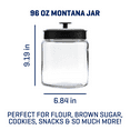 thumbnail image 2 of Anchor Hocking 96 oz Montana Glass Jar with Black Metal Cover for Food Storage, Well Suited to Pantry Jar Storage and Display, 2 of 6