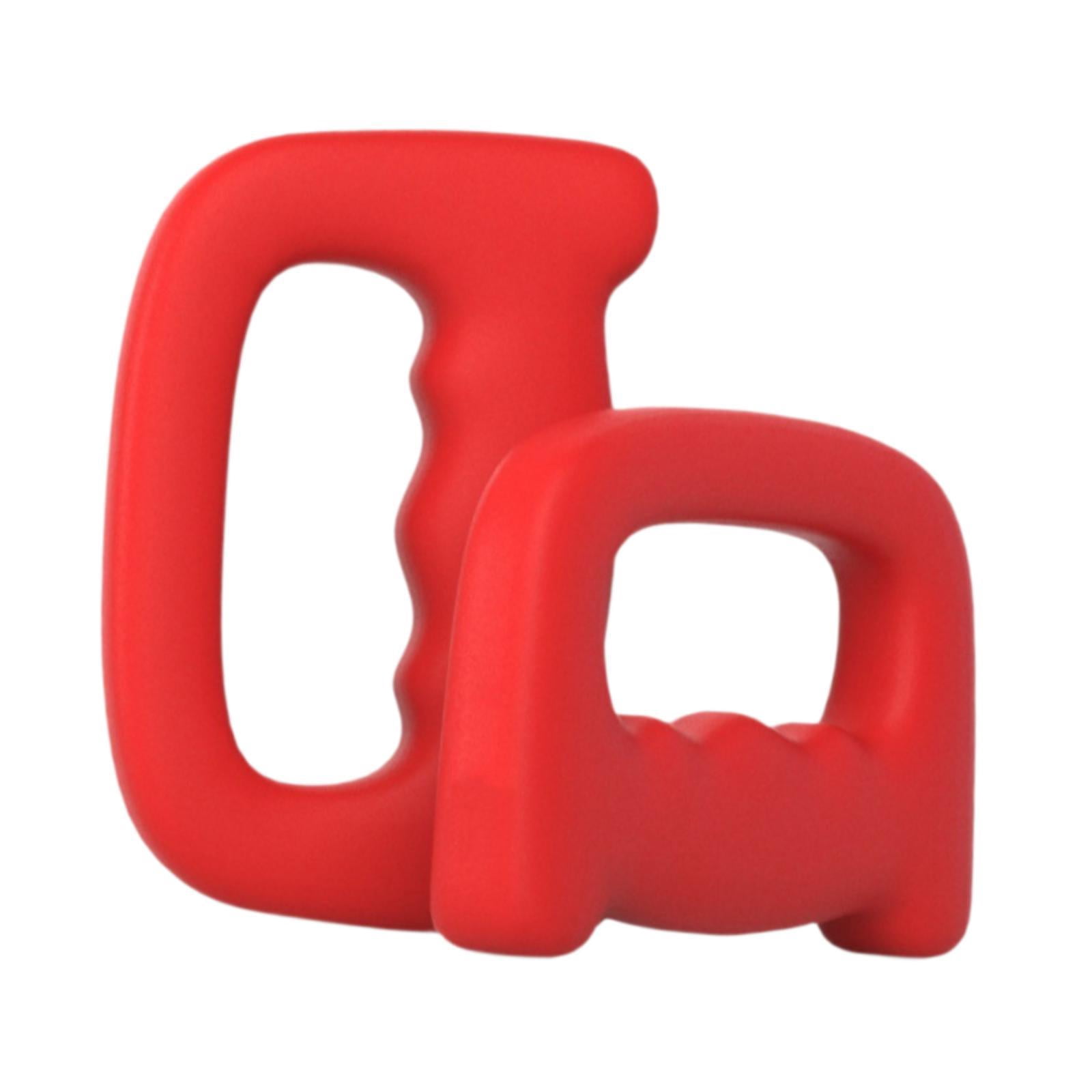 Dualoai 2Pcs Dumbbells Dumbbells Set Nonslip Ergonomic Hand Weights for Cardio Exercise Red 1KG