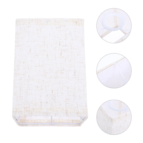 Luxshiny Beige Linen Square Lampshade Removable Foldable Home Lighting