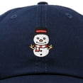 thumbnail image 2 of DALIX Mini Snowman Hat Ladies Womens Baseball Cap in Navy Blue, 2 of 6