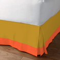 thumbnail image 2 of D.N.G. BEDDINGS 1 Piece Split Corner Two Tone Tailored Bed Skirt, Twin Size 12 Inch Deep Pocket, 800 Thread Count, 100% Egyptian Cotton, Solid Gold/Orange Color., 2 of 3