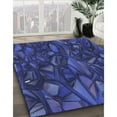 thumbnail image 2 of Ahgly Company Indoor Rectangle Patterned Denim Dark Blue Area Rugs, 5' x 8', 2 of 6