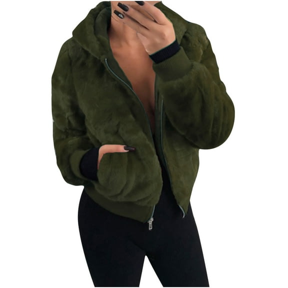 Odeerbi Jackets For Women 2025 Casual Jacket Winter Warm Outerwear Blouse Ladies Coat Overcoat Outercoat Army Green