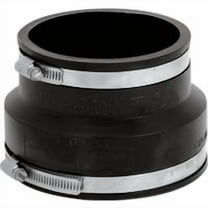 The Fernco Joint Sealer Company Flexible Pipe Coupling - Reducing Coupler - 1 Piece, 6" x 4"
