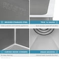 thumbnail image 7 of Ruvati 33-inch Low-Divide Undermount Tight Radius 60/40 Double Bowl 16 Gauge Stainless Steel Kitchen Sink - RVH7419, 7 of 7