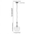 thumbnail image 3 of Evelyn&Zoe 11" Brushed Nickel Finish Metal/Glass Pendant, 3 of 9