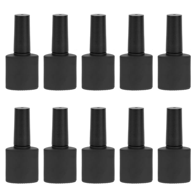 EeaseMX 10 botellas de gel para uñas con forma oblata, herramientas para guardar esmaltes de uñas, herramientas de belleza para uñas