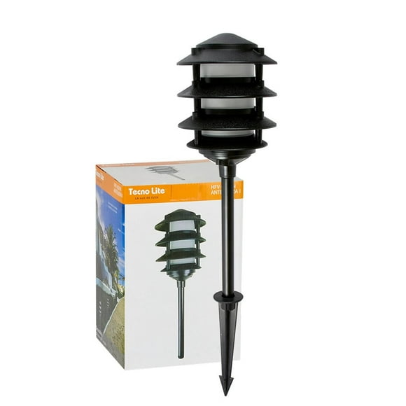 Miniposte Tecnolite Con Estaca Zona Costera 60 W Sin Foco negro
