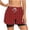 Wine-PANTS, variant on Inverlee Polka Dot Print 2-in-1 Running Shorts for Women Elastic Waist Athletic Workout Bottoms Wine L
