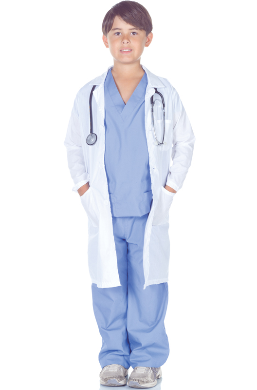 Doctor Scrubs with Lab Coat Child Costume