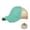Green, variant on Washed Light Elastic Band Ponytail Baseball Mesh Cap Tongue Sun Hat Adjustable Breathable Sports Distressed Denim Unstructured Snapback