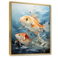 thumbnail image 2 of Designart "Fishing Carp composition I" Animals Floater Framed Canvas Art Print, 2 of 7