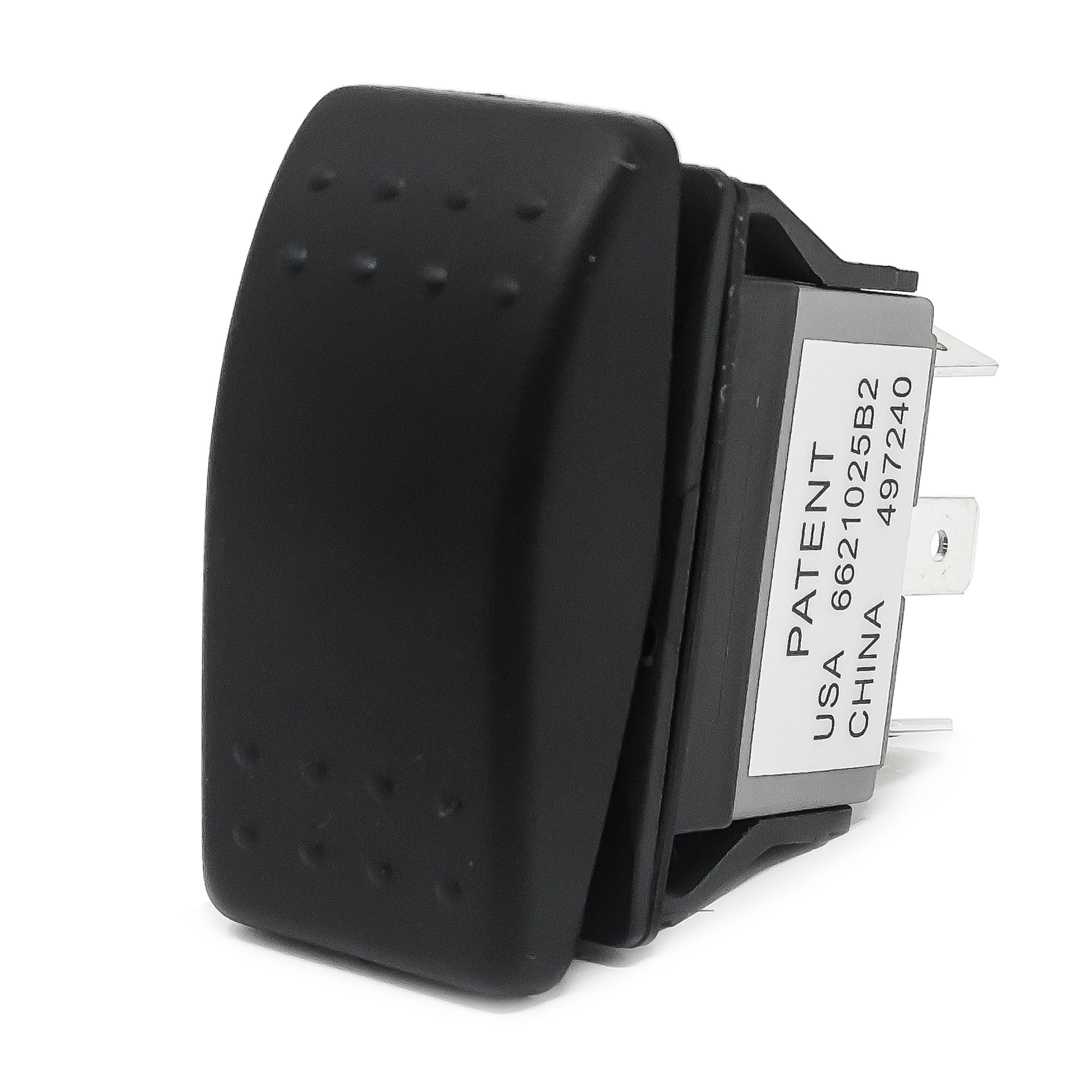RV Designer S141 DC Contoured Rocker Switch In/Out - 40 Amp, Black