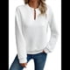 thumbnail image 1 of Sudadera de Cuello en V para Mujer, Larga, Estilo Jersey M, 1 of 8