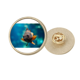 thumbnail image 1 of Broche de metálico circular Pequeños peces tropicales organismo marino, 1 of 3