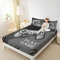 thumbnail image 4 of Manfei Console Gamer Bed Sheets,Modern Video Game King Sheets,Gray Black Sheet Set For Kids,Super Cozy Room Decor,4pcs, 4 of 7