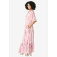 thumbnail image 3 of Roaman's Women's Plus Size Tiered Ruffle Dress, 3 of 3
