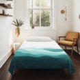 thumbnail image 4 of Teal Ombre Tapestry for Bedroom Wall Hanging Tapestry, Summer Minimalist Ocean Waves Ceiling Backdrop Tapestries Poster Blanket Wall Decor for Teens Room Living Room Dorm 39" x 59", 4 of 8