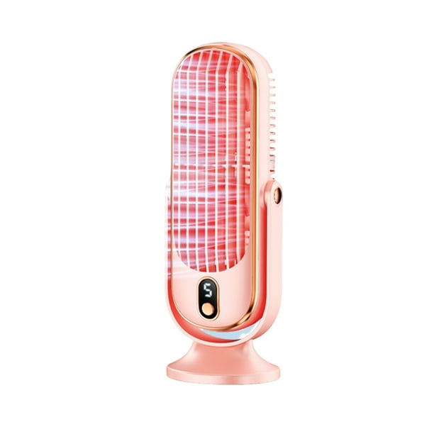 Bewildely Fan de la torre con control elegante y batería de polímero 4000mA, ventilador portátil recargable fácil de limpiar Electrodomésticos rosa