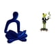 thumbnail image 1 of Figura de pensador abstracto, escultura de resina, estatua de rana de camarero coleccionable, adorno de escritorio adecuado para estante de oficina, d, 1 of 8