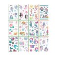 thumbnail image 2 of Tatuajes temporales ZHCH 32 hojas purpurina unicornio sirena mariposa impermeables, 2 of 5
