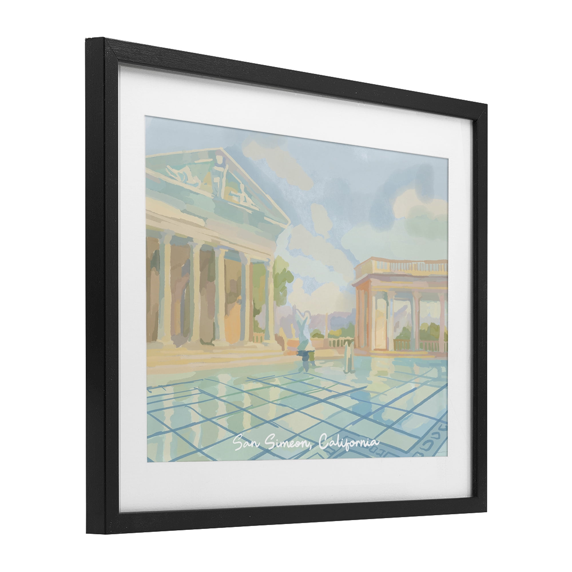 Stupell Industries San Simeon California Black Framed Print Under Glass, design by Amelia Noyes
