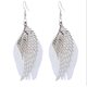 thumbnail image 1 of boucles D'oreilles En Plumes D'ailes D'ange Bohemian White Feather Dangle Eardrop Ligero Drop Dangler Ornements Exquis Faits La Main Bijoux, 1 of 5