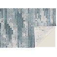 thumbnail image 4 of Feizy Atwell Transitional Abstract, Blue/Gray, 1'6" x 1'6" Swatch Easy Care Fade Resistant Stain Resistant Industrial Geometric Design Carpet for Living Dining Bed Room, 4 of 7