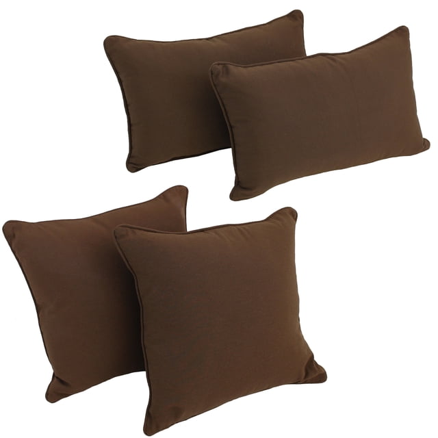 Juego de almohadas Blazing Needles, sarga con cordón, especias, 4 unidades