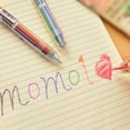 thumbnail image 3 of TFixolBallpoint Pen Multicolor 6 In 1 Colorful Spring Retractable Design 0.5mm Ballpoint Pen Gift Scrapbooks Tool Birthday Card for Friends Students Stationery Office Workers Home School Supplies, 3 of 7
