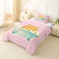 thumbnail image 2 of Erosebridal Rodent Animal Capybara Twin Comforter Sets,Cartoon Cute Animal Bedding Set For Girls Kids ,Reversible Pink 2 Pieces, 2 of 7