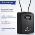 thumbnail image 6 of Iron Lock Waterproof X-Large Lock Box w/ Cable & 4-Digit Combo - Wall/Portable - Spacious Valuables Storage, 6 of 14