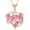 Champagne-10-Oct, variant on Dragon Necklace Sterling Silver Birthstone Wyvern Necklace with Heart Shaped Crystal Jewelry Gift for Women