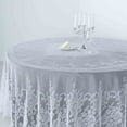 thumbnail image 6 of Efavormart 108" WHITE Premium Lace Round Tablecloth For Banquet Party Wedding Event Home Decor, 6 of 11