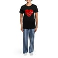 thumbnail image 4 of CafePress - Heart Women's Dark Pajamas - Women's Short Sleeve Print T-Shirt and Pants Dark Cotton Pajama Set, 4 of 7