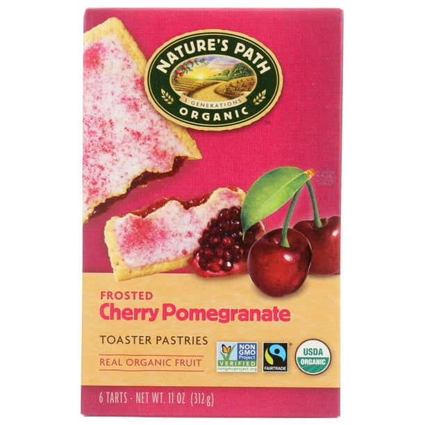 Nature's Path Organic Toaster Pastries, Frosted Cherry Pomegranate, 6