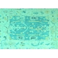 thumbnail image 1 of Ahgly Company Indoor Rectangle Oriental Turquoise Blue Traditional Area Rugs, 6' x 9', 1 of 4