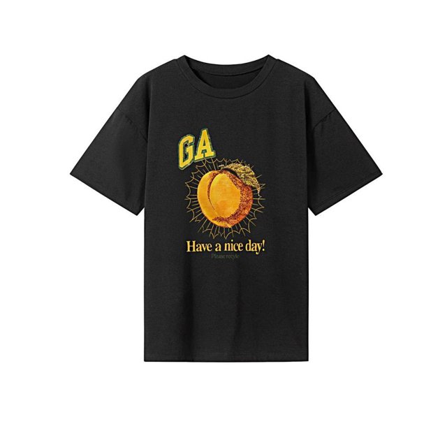 Camiseta de mujer con cuello redondo, camiseta clásica de manga corta para uso diario femenino M