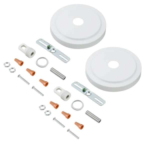 Aspen Creative 21508-22, Transitional Fixture Canopy Kit, 5-1/2" Diameter, Matte White, 2 Pack