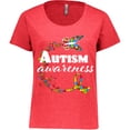 thumbnail image 3 of Inktastic Autism Awareness Butterfly Ribbon Women's Plus Size T-Shirt, 3 of 5