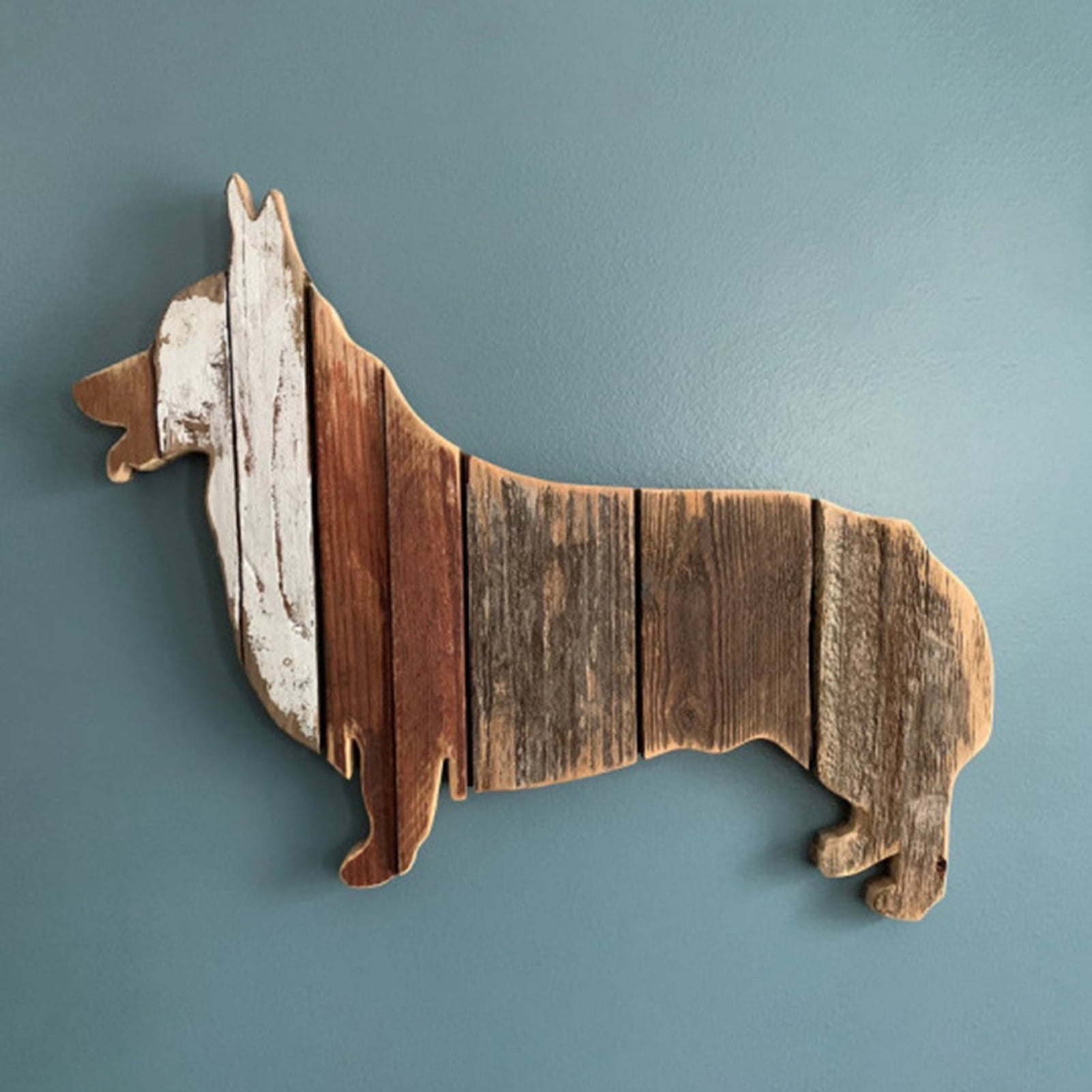Rustic Farmhouse Decor Dog Wooden Animal Wall Art Decoration 