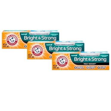 Arm & Hammer Bright and Strong Truly Radiant Toothpaste, Travel Size (0.9 oz) - Pack of 3
