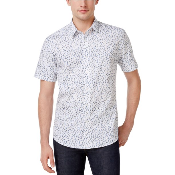 American Rag - Camisa con botones florales para hombre, azul, extragrande