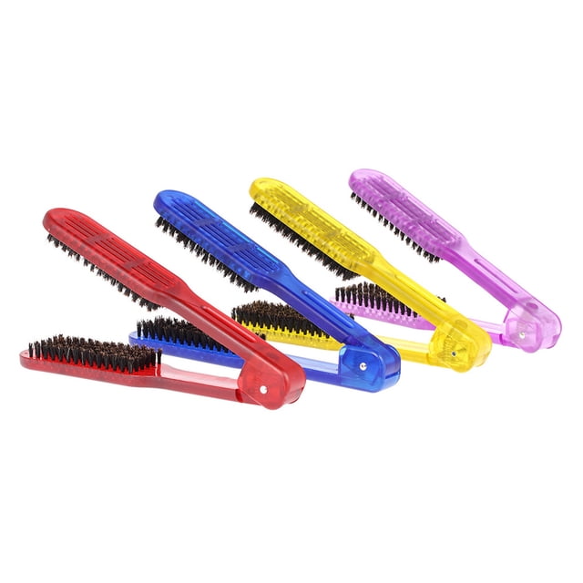 Plancha de pelo Cepillo en forma de V Peine de pelo plegable cepillo enderezadora Salon Hair Styl MABOTO Peine