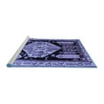 thumbnail image 2 of Ahgly Company Machine Washable Indoor Square Persian Blue Traditional Area Rugs, 4' Square, 2 of 4