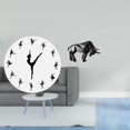 thumbnail image 2 of Reloj de pared,Reloj de pared con bailarina,reloj decorativo colgante.,Relojes de pared silenciosos Reloj decorativo de tiempo silencioso,Estatua del toro,Estatua de, 2 of 8