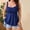 Blue, variant on BRGZLK Plus Size Tankini Swimsuits For Women Two Piece Bathing Summermodest Suit with Pockets Shorts Tummy Control Swimwear