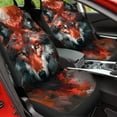 thumbnail image 4 of Uourmeti Red Art Wolf Print Car Seat Covers,2 Pcs Auto Seat Cover for Front, Universal Elastic Vehicle Seats Cushion Automotive Interior Protection Accessories for Women, 4 of 7