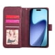 thumbnail image 3 of For iPhone 17 Pro Max Case Zipper Pocket 9 Card Slots PU Leather Phone Cover with Hand Strap - Rose, 3 of 5